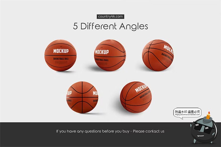 图片[8]-篮球模型品牌logo标识图案花纹智能贴图PSD模板PS样机效果图素材-设计猿