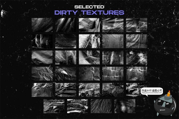 图片[2]-潮流街头复古做旧褶皱折痕磨损灰尘颗粒仿古背景底纹JPG图片素材-设计猿