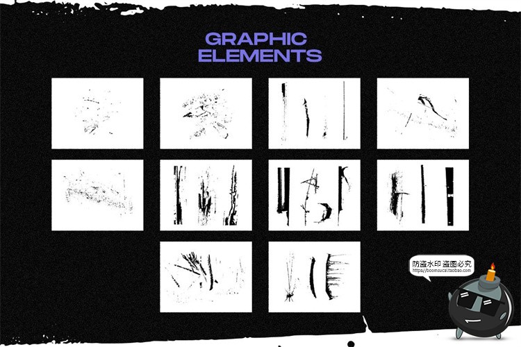 图片[4]-潮流街头复古做旧褶皱折痕磨损灰尘颗粒仿古背景底纹JPG图片素材-设计猿