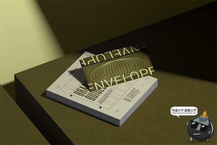 图片[2]-侘寂优雅质感品牌VI应用文具作品展示效果图样机PSD模板文创素材-设计猿