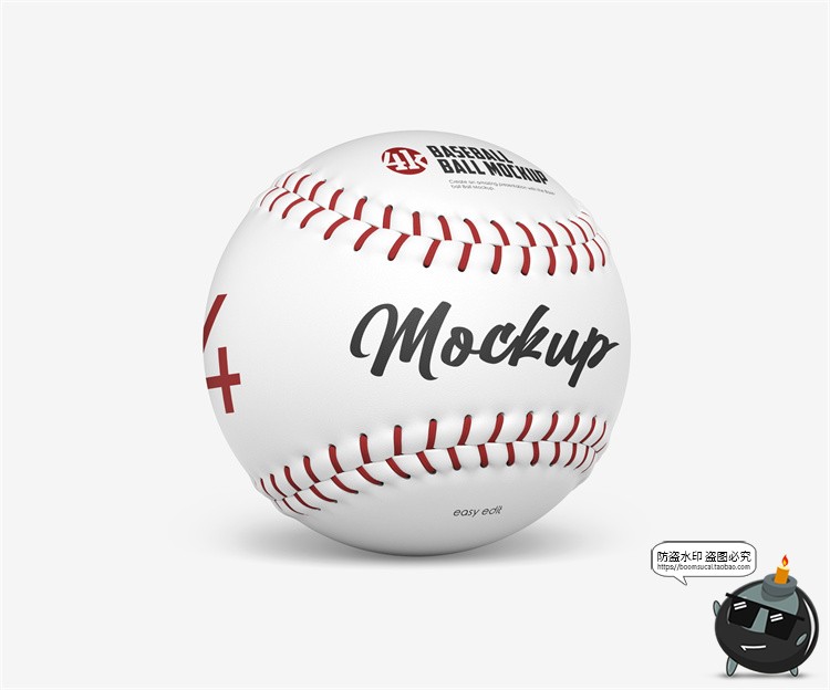 图片[4]-棒球模型球身球体logo标识徽标签名印花图案贴图模板PSD样机素材-设计猿