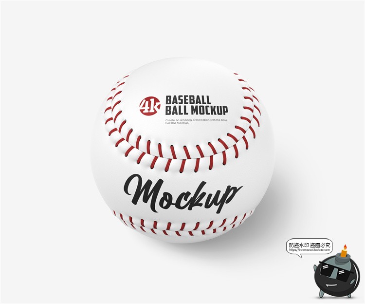 图片[6]-棒球模型球身球体logo标识徽标签名印花图案贴图模板PSD样机素材-设计猿
