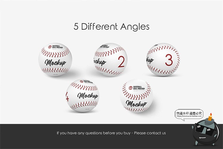 图片[9]-棒球模型球身球体logo标识徽标签名印花图案贴图模板PSD样机素材-设计猿