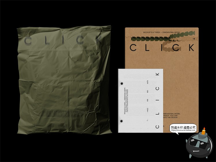 图片[4]-潮物文创环保牛皮纸名片信封信纸文具VI应用案例样机PSD模板素材-设计猿