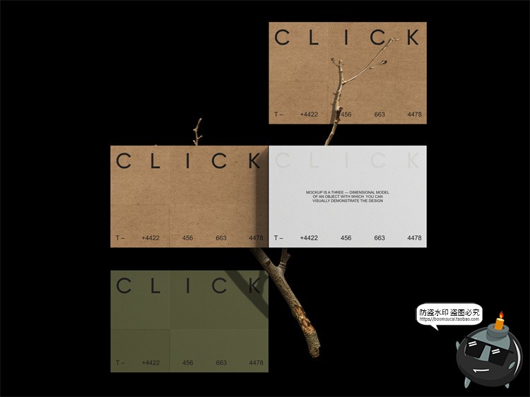 图片[7]-潮物文创环保牛皮纸名片信封信纸文具VI应用案例样机PSD模板素材-设计猿