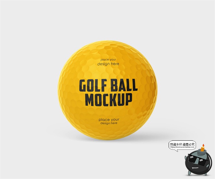 图片[2]-高尔夫球圆赛球模型品牌logo标识贴图效果展示样机PSD模板PS素材-设计猿