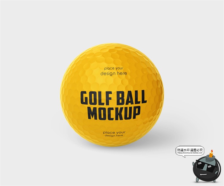 图片[3]-高尔夫球圆赛球模型品牌logo标识贴图效果展示样机PSD模板PS素材-设计猿