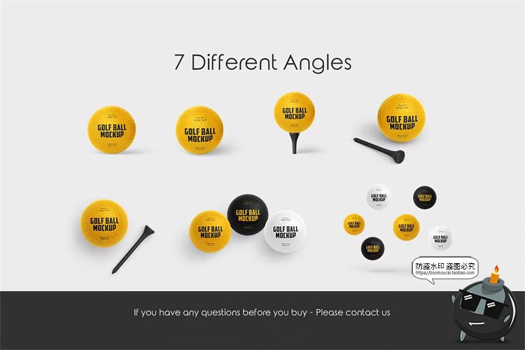 图片[11]-高尔夫球圆赛球模型品牌logo标识贴图效果展示样机PSD模板PS素材-设计猿