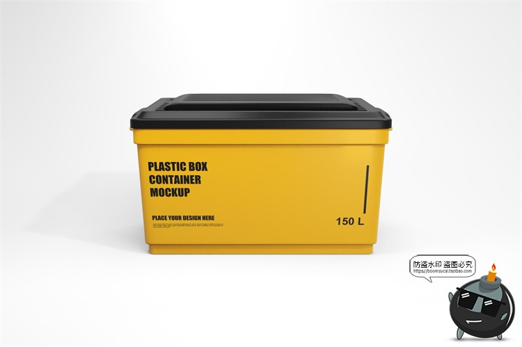 图片[2]-塑料哑光收纳箱子搬家箱模型品牌logo标识贴图样机PSD模板PS素材-设计猿