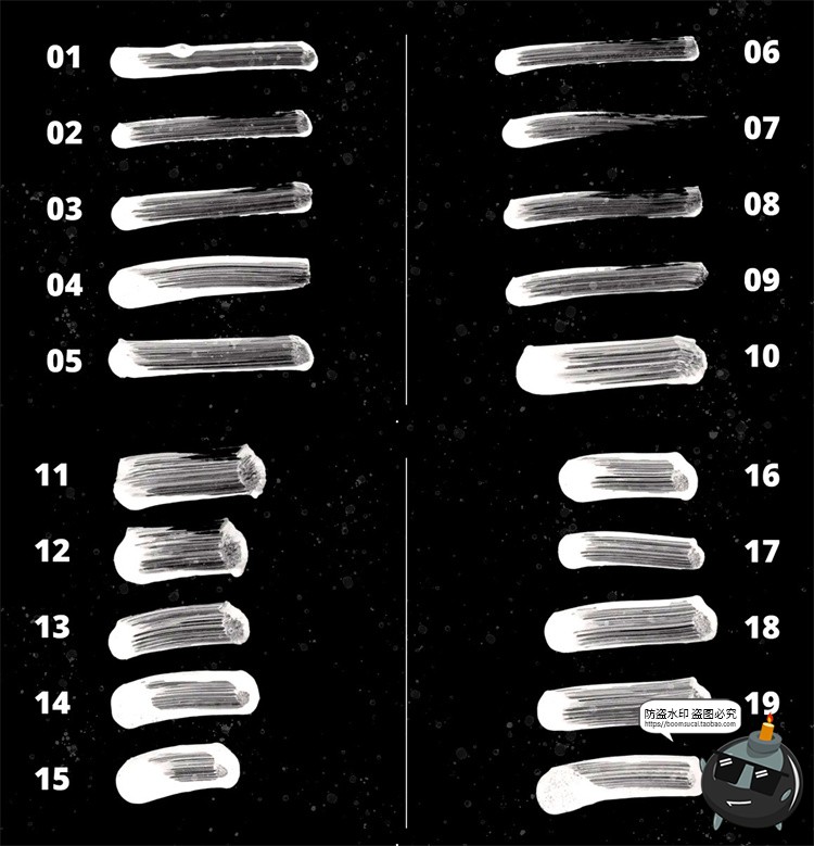 图片[2]-油漆画水彩手绘涂鸦装饰元素后期合成brush画笔ABR格式PS笔刷素材-设计猿