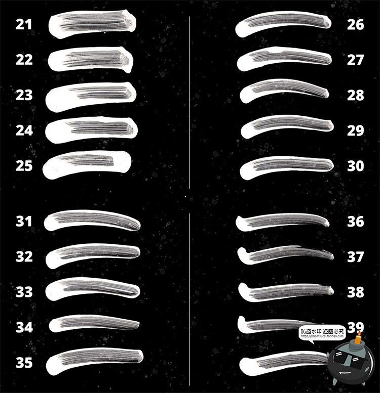 图片[3]-油漆画水彩手绘涂鸦装饰元素后期合成brush画笔ABR格式PS笔刷素材-设计猿