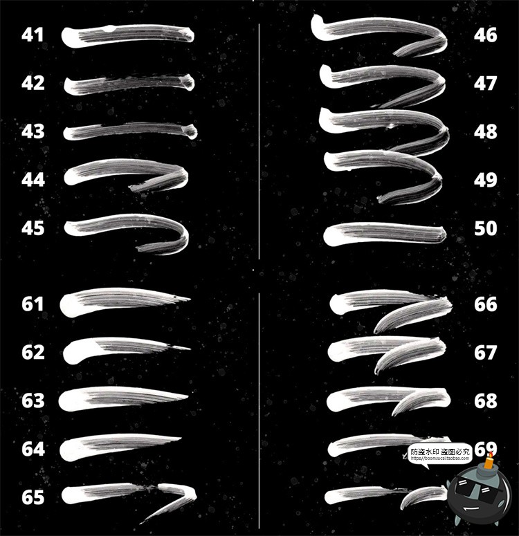 图片[4]-油漆画水彩手绘涂鸦装饰元素后期合成brush画笔ABR格式PS笔刷素材-设计猿