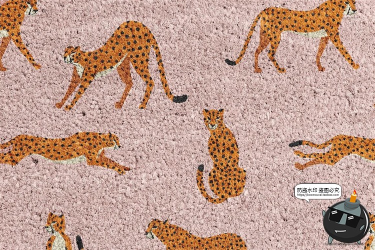 图片[5]-入户门浴室脚垫地毯毛绒门口地垫印花图案贴图样机PSD模板PS素材-设计猿