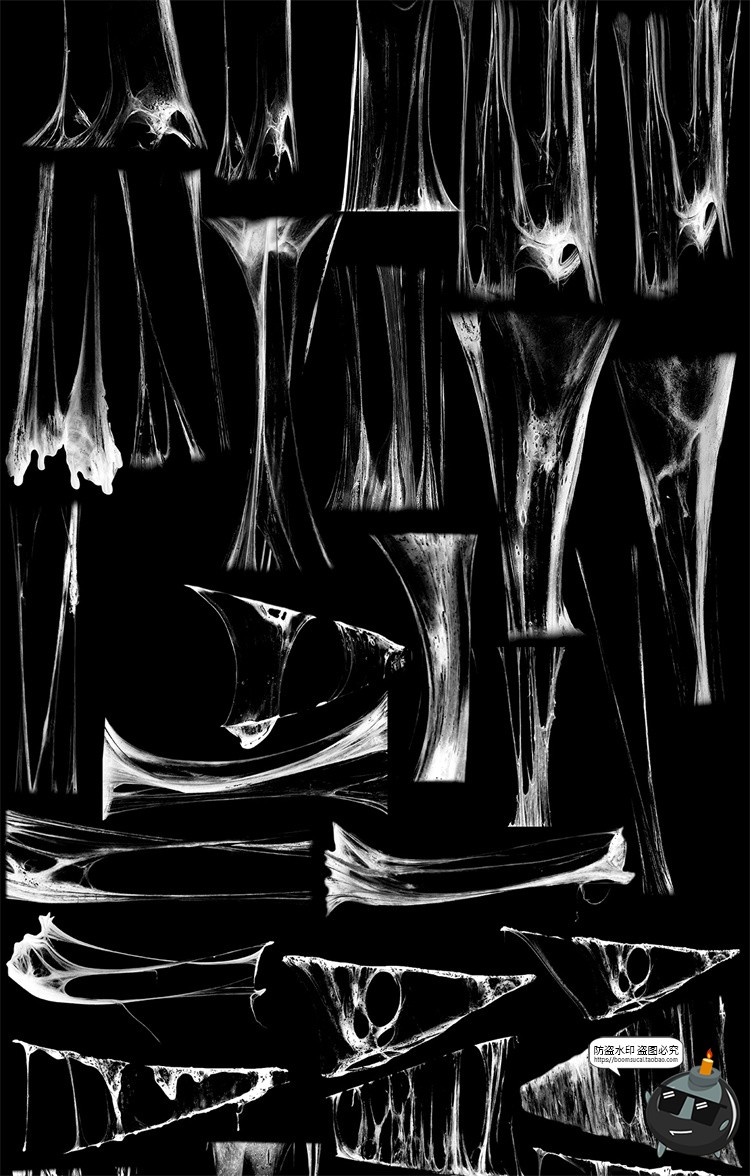 图片[4]-恐怖粘液滴流怪物万圣节海报后期合成元素ABR笔刷附带ASL样式素材-设计猿