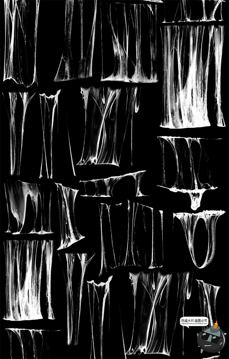 图片[5]-恐怖粘液滴流怪物万圣节海报后期合成元素ABR笔刷附带ASL样式素材-设计猿