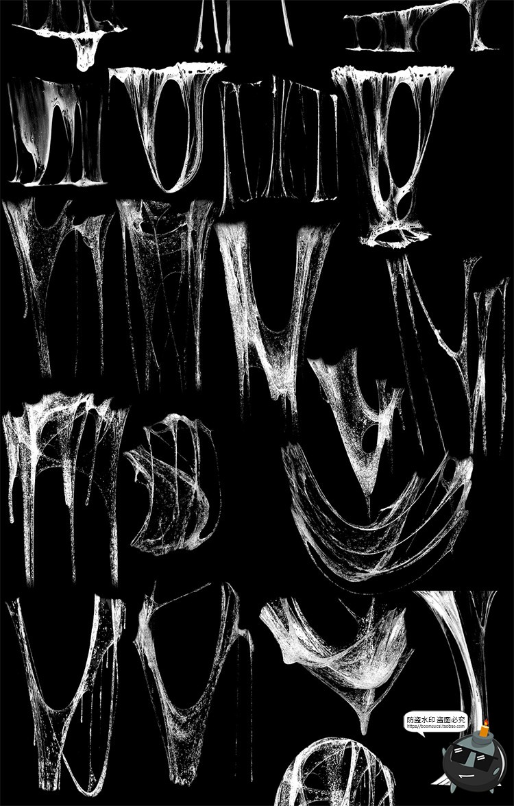 图片[6]-恐怖粘液滴流怪物万圣节海报后期合成元素ABR笔刷附带ASL样式素材-设计猿