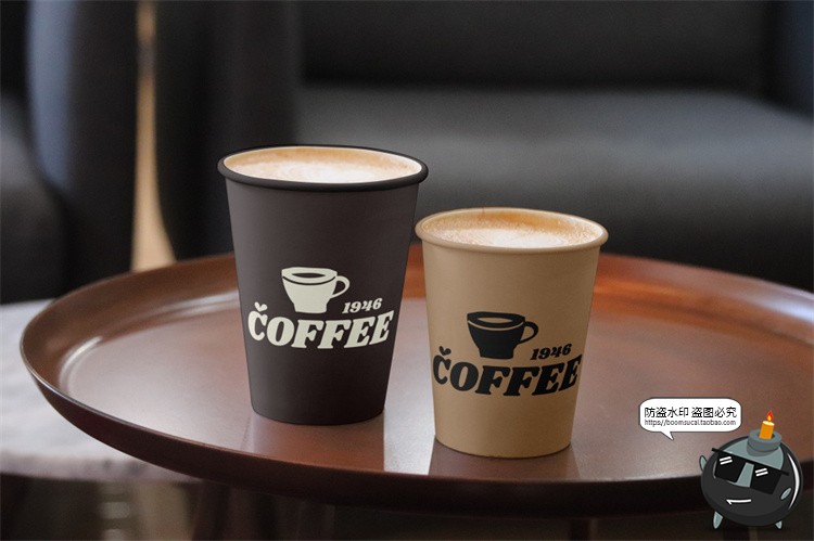 图片[3]-咖啡店品牌门头场景咖啡杯LOGO展示vi提案贴图样机PSD模板PS素材-设计猿