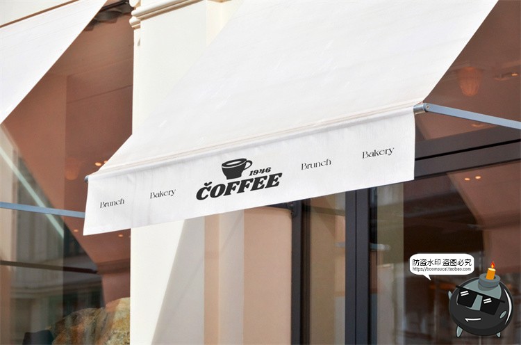 图片[9]-咖啡店品牌门头场景咖啡杯LOGO展示vi提案贴图样机PSD模板PS素材-设计猿