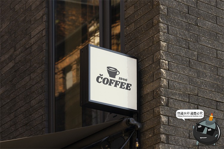 图片[13]-咖啡店品牌门头场景咖啡杯LOGO展示vi提案贴图样机PSD模板PS素材-设计猿