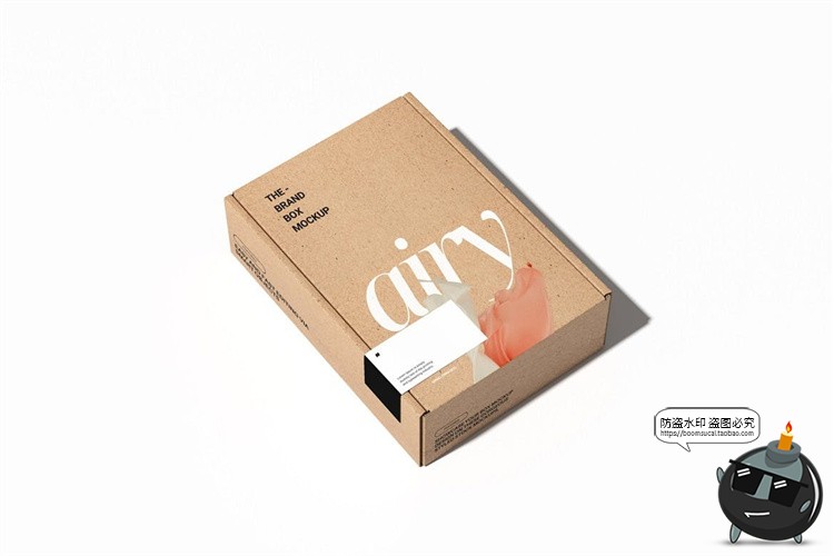 图片[7]-牛皮纸快递打包飞机盒纸盒产品包装样机展示效果图PSD模板PS素材-设计猿