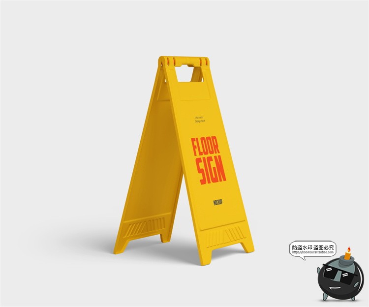 图片[5]-橡胶塑料隔离警示施工路障模型品牌logo标识贴图PSD模板样机素材-设计猿