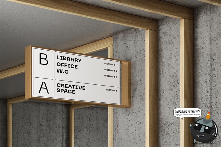 图片[3]-工业风店招导视海报架灯箱VI应用样机效果图展示PSD模板PS素材-设计猿