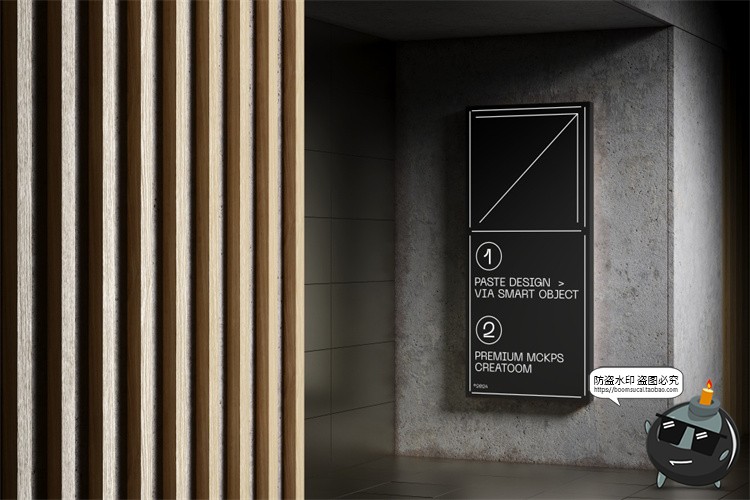 图片[5]-工业风店招导视海报架灯箱VI应用样机效果图展示PSD模板PS素材-设计猿