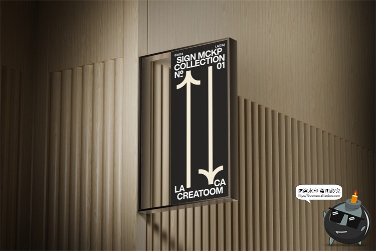 图片[7]-工业风店招导视海报架灯箱VI应用样机效果图展示PSD模板PS素材-设计猿