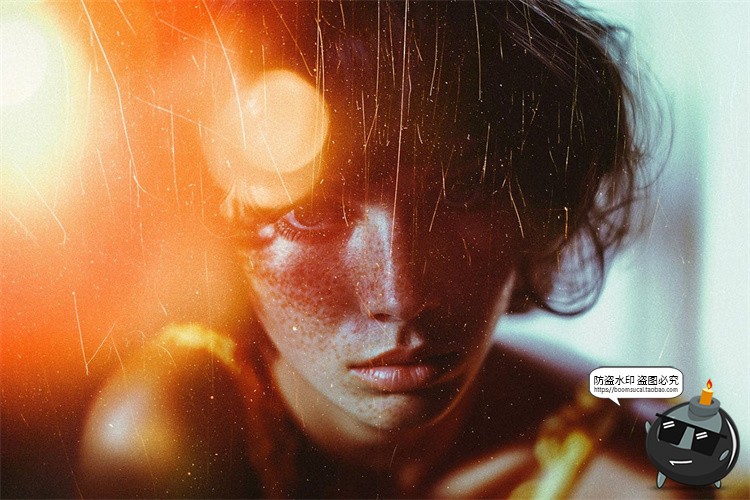 图片[3]-复古散射光影光斑电影胶片光晕漏光颗粒背景底纹JPG图片后期素材-设计猿