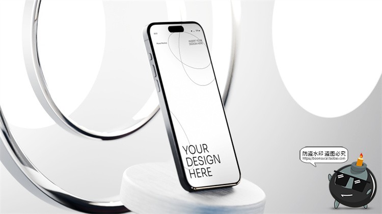 图片[2]-iPhone手机屏幕展示干净白色背景APP演示贴图PSD模板PS样机素材-设计猿