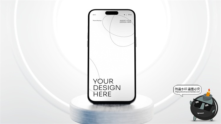 图片[3]-iPhone手机屏幕展示干净白色背景APP演示贴图PSD模板PS样机素材-设计猿