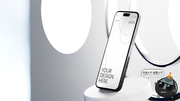 图片[5]-iPhone手机屏幕展示干净白色背景APP演示贴图PSD模板PS样机素材-设计猿