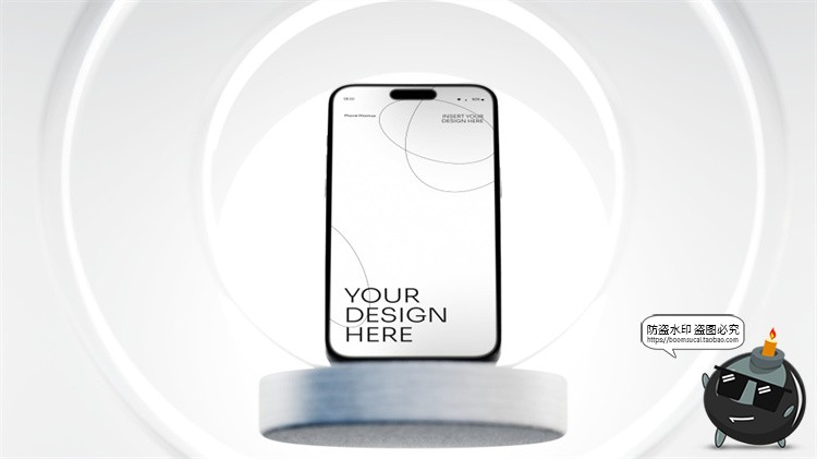 图片[6]-iPhone手机屏幕展示干净白色背景APP演示贴图PSD模板PS样机素材-设计猿