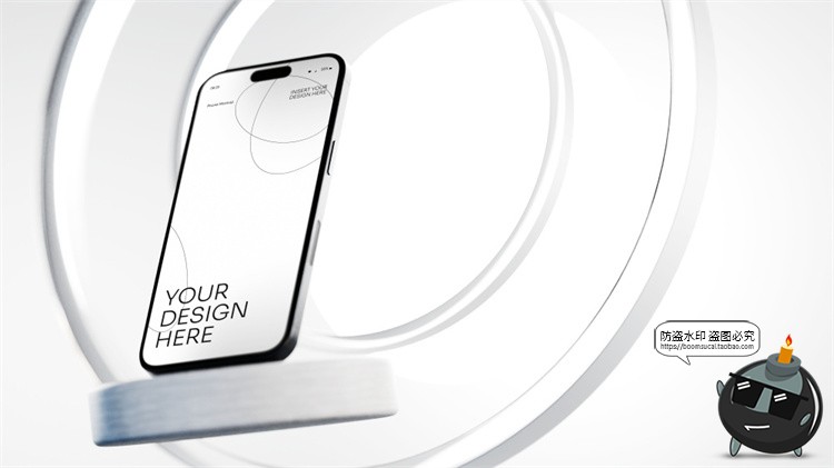 图片[7]-iPhone手机屏幕展示干净白色背景APP演示贴图PSD模板PS样机素材-设计猿