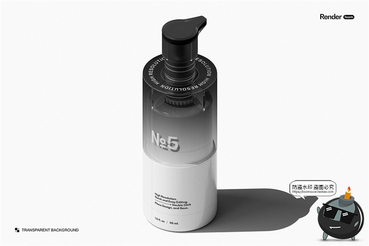 图片[5]-美容护肤品洗面奶泡沫按压泵瓶乳液分装瓶产品包装样机PSD素材-设计猿
