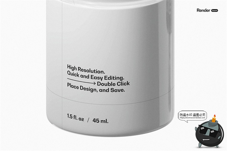 图片[8]-美容护肤品洗面奶泡沫按压泵瓶乳液分装瓶产品包装样机PSD素材-设计猿