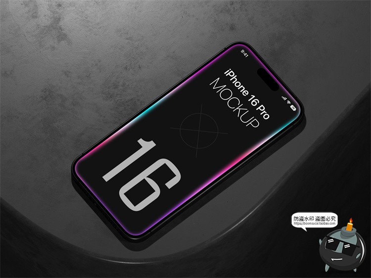 图片[10]-工业风 iPhone 16 Pro手机广告App界面贴图展示样机PSD模板PS素材-设计猿