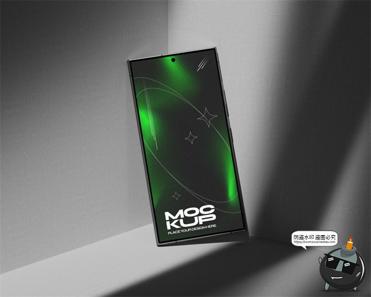 安卓手机APP界面UI设计贴图PS样机光影场景展示效果PSD模板ps素材-设计猿