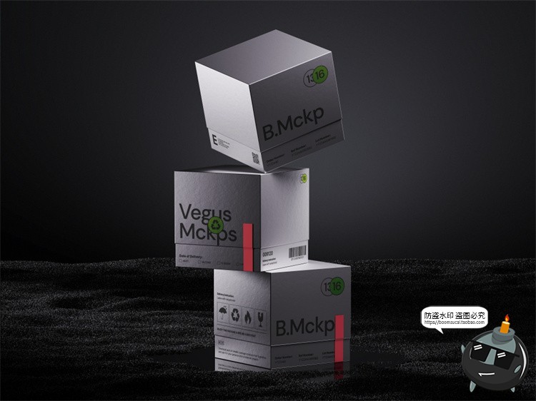 图片[14]-潮流质感金属铝箔包装袋密封真空袋智能贴图包装样机PSD模板素材-设计猿