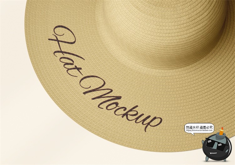 图片[8]-文艺草帽太阳帽子女款时尚模型图案印花贴图展示样机PSD模板素材-设计猿