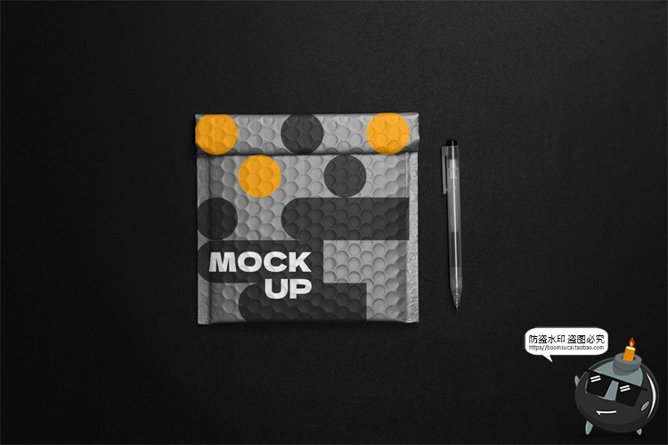 图片[9]-快递镀铝膜镭射气泡包装袋气泡快递袋印花VI效果展示PSD样机素材-设计猿