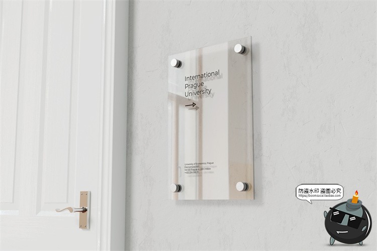 图片[4]-办公室墙面玻璃标牌透明导视牌模型展示设计贴图样机PSD模板素材-设计猿