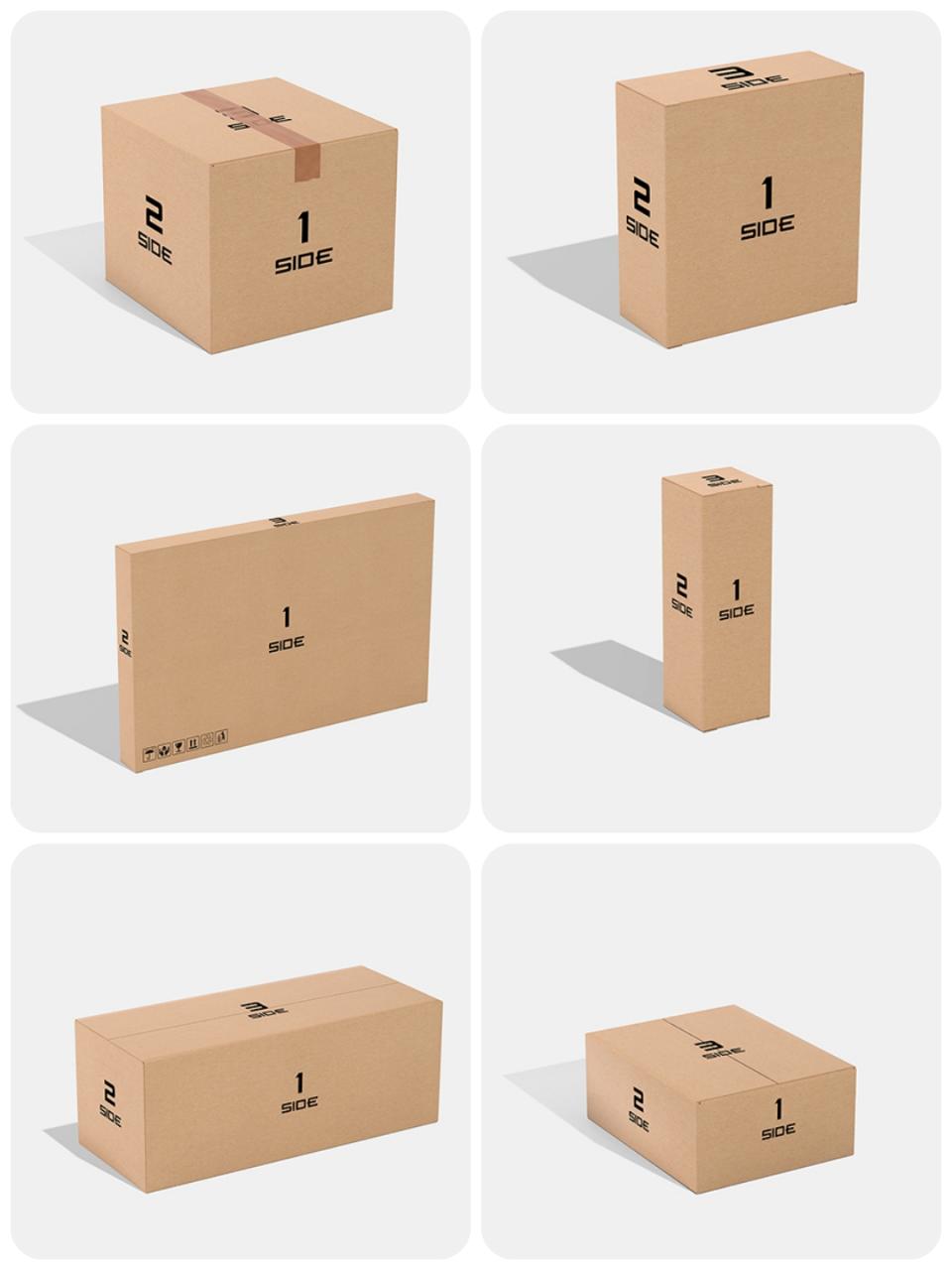 图片[1]-瓦楞纸箱包装盒快递产品展示效果图PSD智能样机LOGO贴图素材模板-设计猿