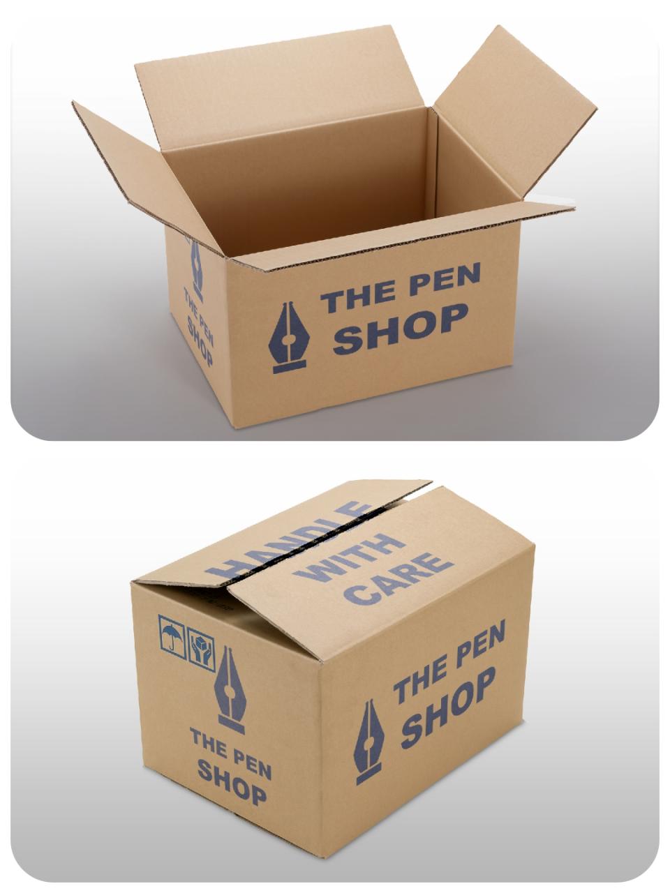 瓦楞纸纸箱包装快递纸皮图案LOGO印刷贴图展示PSD样机模板vi素材-设计猿