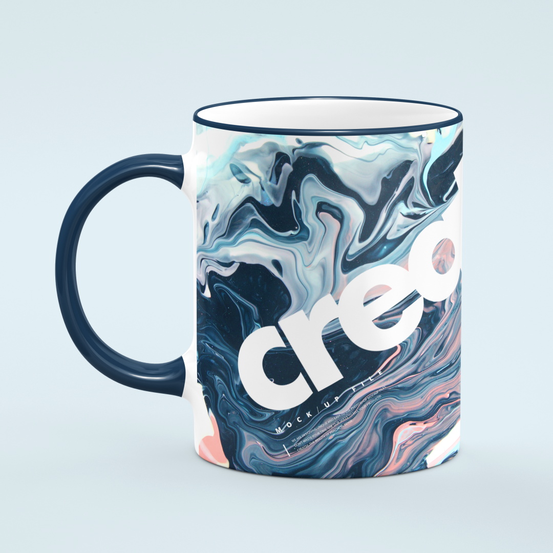 图片[1]-马克杯陶瓷咖啡杯水杯身图案VI提案展示文创样机PSD模板贴图素材-设计猿