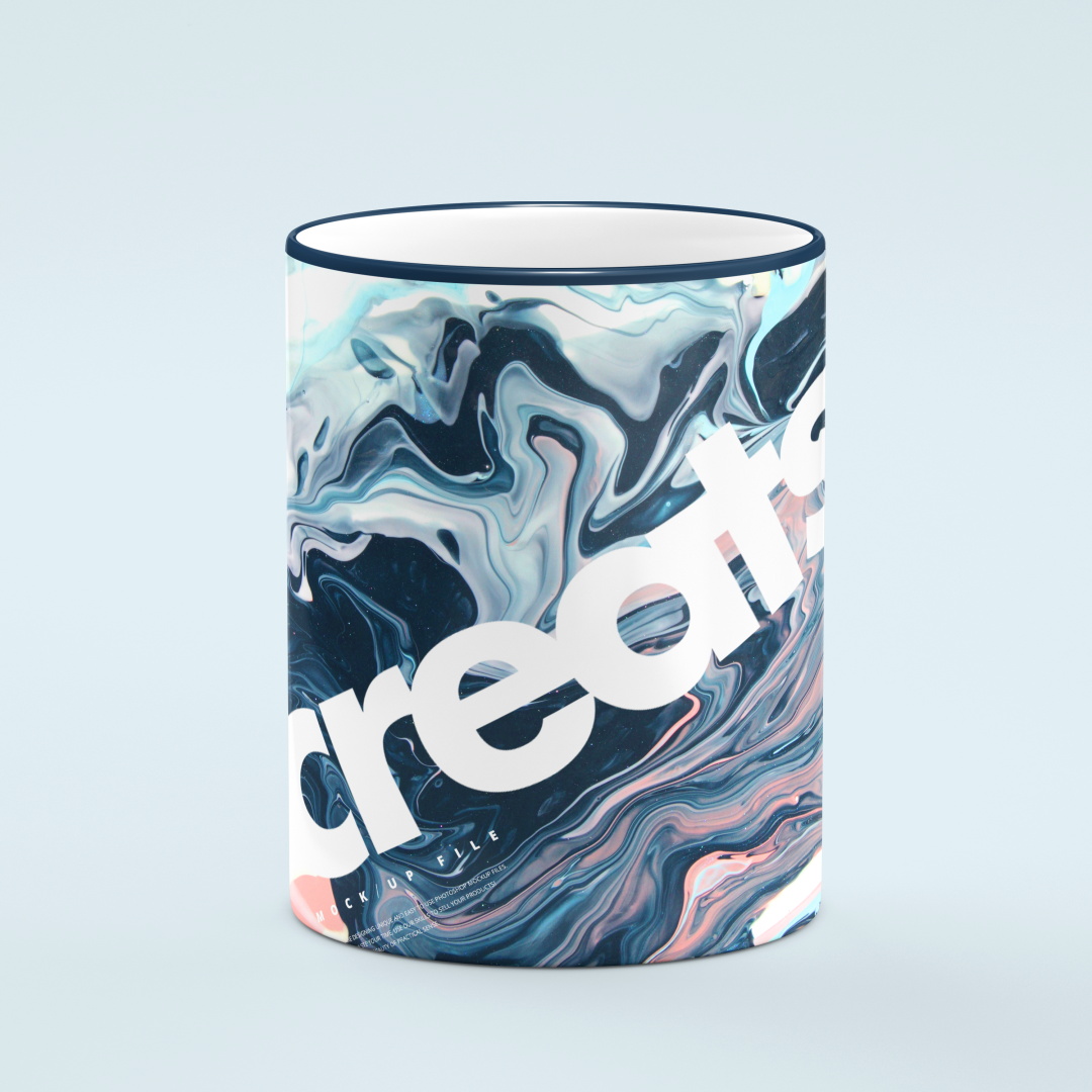 图片[2]-马克杯陶瓷咖啡杯水杯身图案VI提案展示文创样机PSD模板贴图素材-设计猿