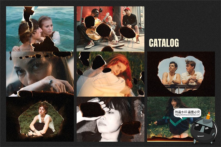 图片[2]-复古燃烧灼烧胶片视觉纹理叠加照片后期效果PSD特效样机模板素材-设计猿