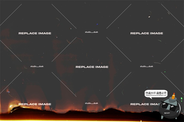 图片[6]-复古燃烧灼烧胶片视觉纹理叠加照片后期效果PSD特效样机模板素材-设计猿