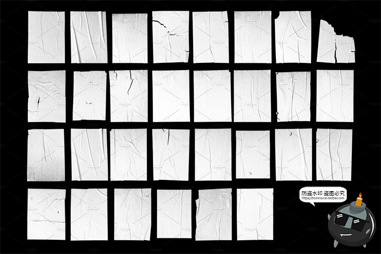 图片[2]-褶皱视觉海报潮流广告后期效果智能贴图样机PSD模板png免抠图素材-设计猿