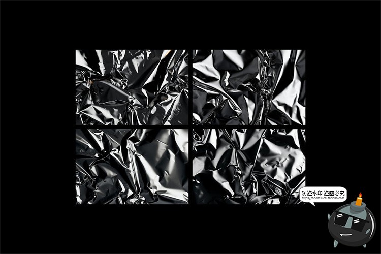 图片[3]-透明塑料薄膜玻璃纸褶皱折痕纹理背景叠加图片特效样机模板ps素材-设计猿